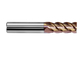 Erosion Resistant 3 Flute 45 Degree Spiral End Mill / Tungsten Carbide Milling Cutter supplier